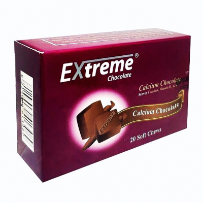 EXTREME AXIONA CHOCOLATE ( CALCIUM + VITAMIN D3 + VITAMIN K ) 20 SOFT CHEWS PIECES